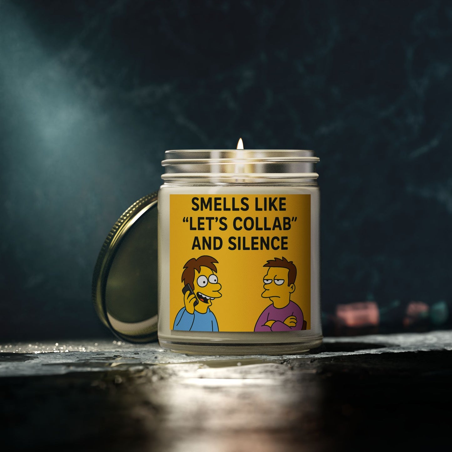 “Smells Like ‘Let’s Collab’ and Silence” – Scented Candle - Fun Gift for Friends