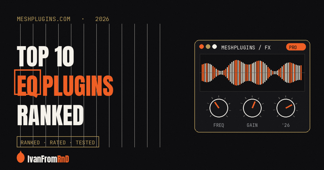 Top 10 EQ plugins 2026 cover — Meshplugins