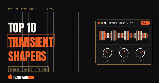 Top 10 transient shaper plugins 2026 cover — Meshplugins
