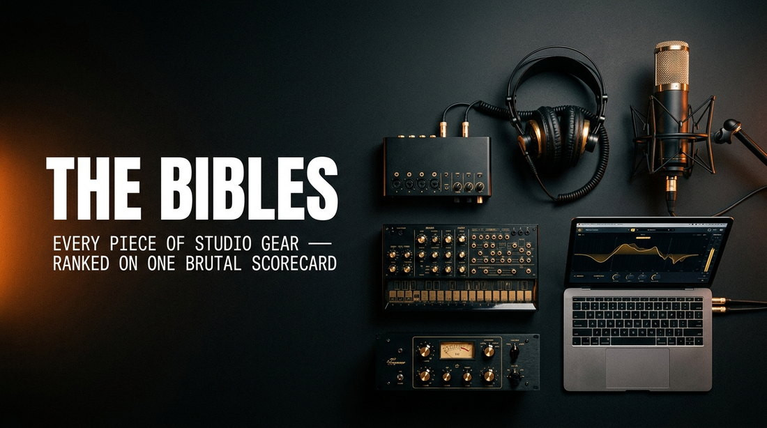 The Bibles — every piece of studio gear, one scorecard
