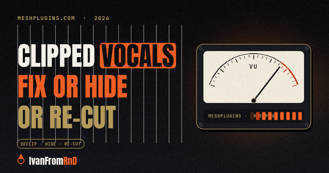 How to fix clipped or distorted vocals: declip, hide, or re-record