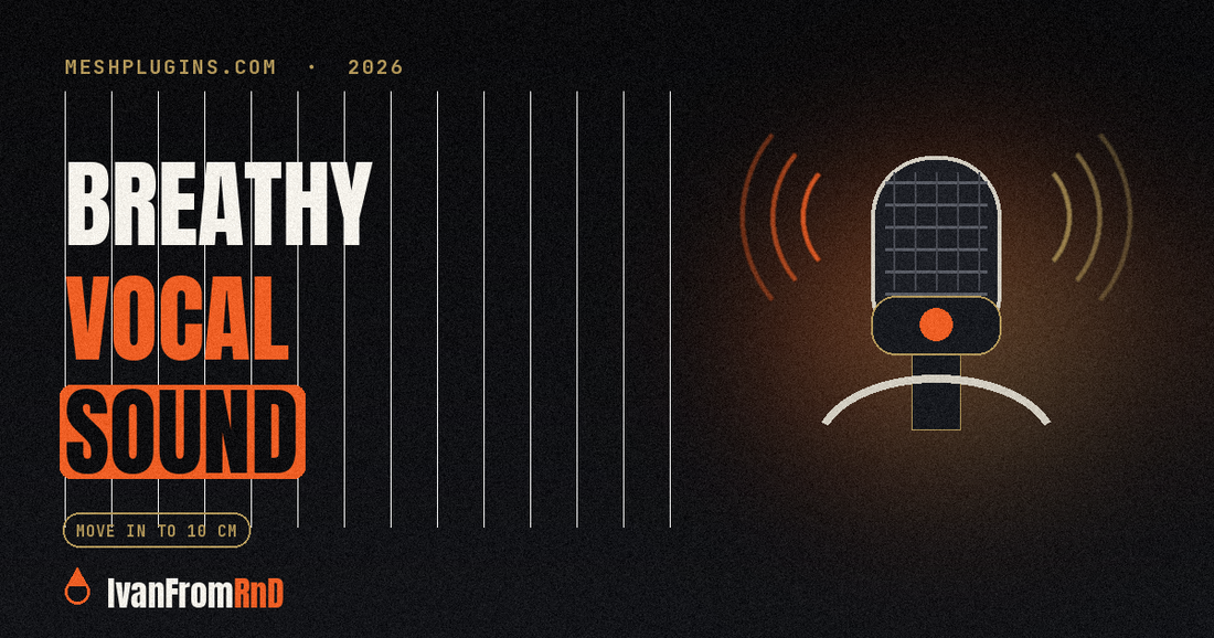 Breathy vocal sound recording and mixing technique