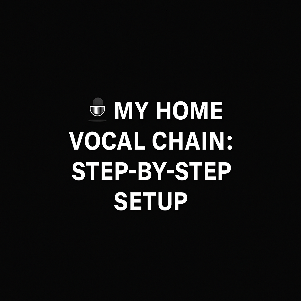 🎙 My Home Vocal Chain: Step-by-Step Setup