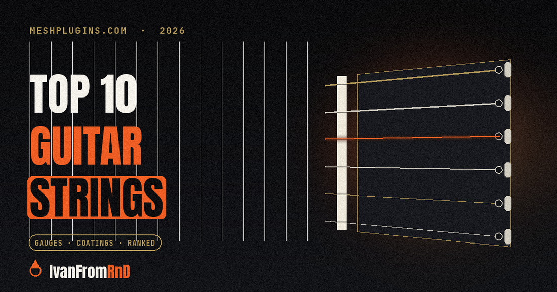 Best electric guitar strings 2026 - Meshplugins.com