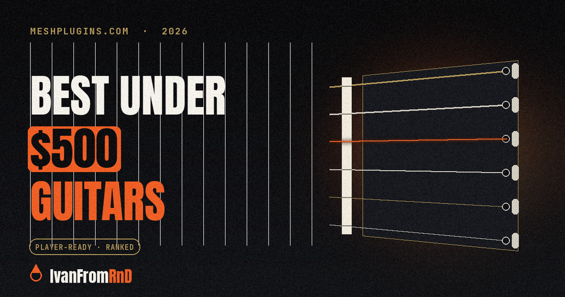 Best electric guitars under 500 dollars 2026 - Meshplugins.com