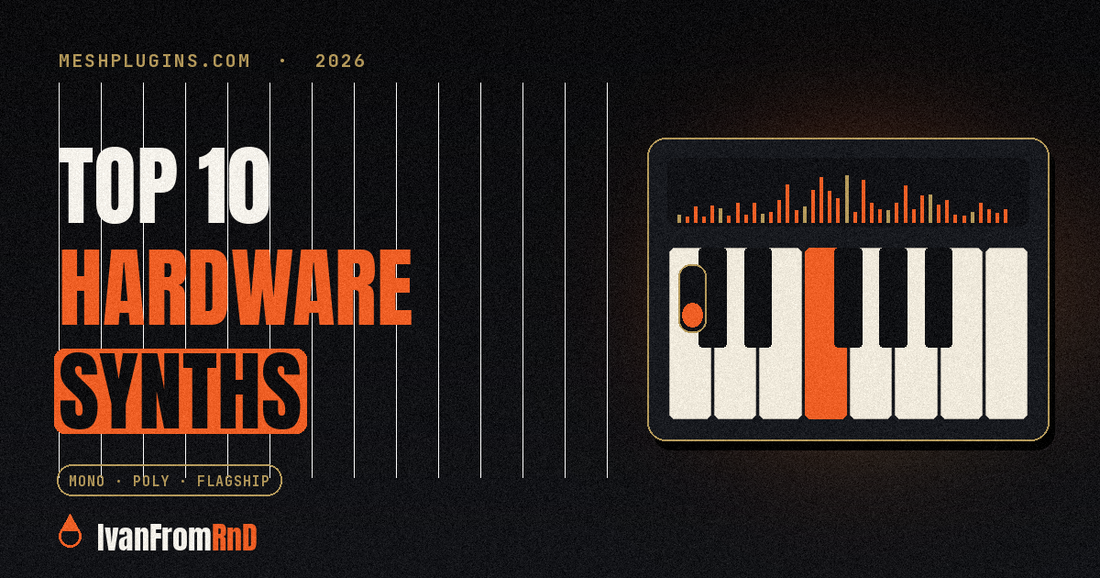 Best hardware synthesizers 2026 - Meshplugins.com