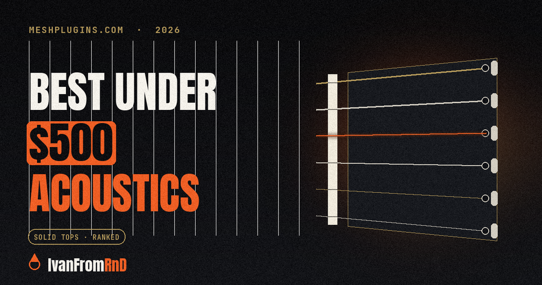 Best acoustic guitars under 500 dollars 2026 - Meshplugins.com