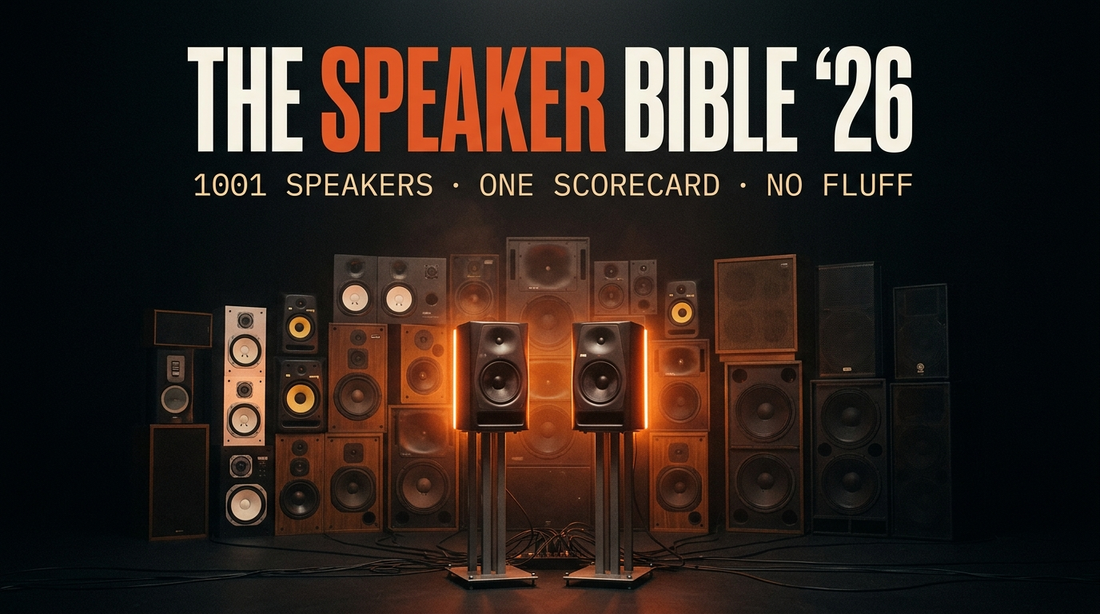 The Speaker Bible '26 — every Sweetwater speaker on one scorecard