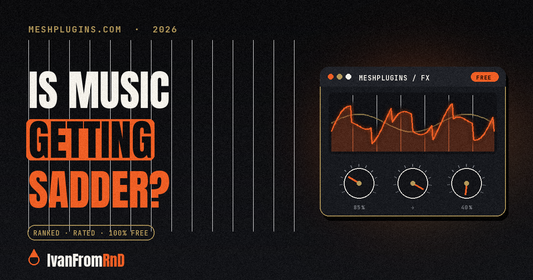 Is music getting sadder chart - major vs minor keys - Meshplugins.com