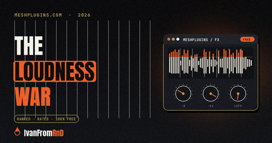 Loudness war LUFS chart - streaming targets - Meshplugins.com