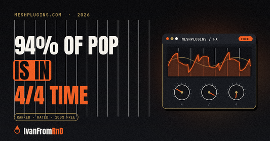 94 percent of pop songs in 4/4 time chart - Meshplugins.com