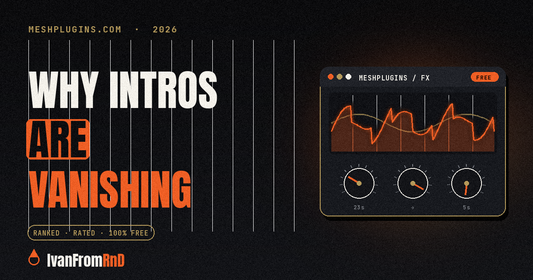 Song intros getting shorter chart - 23s to 5s - Meshplugins.com