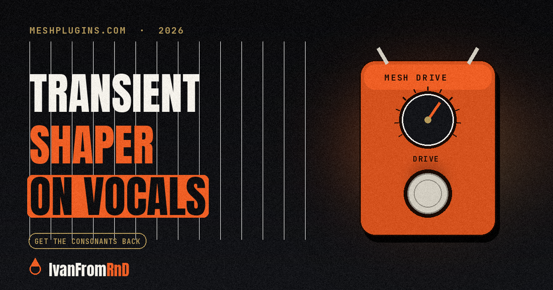 Transient shaper settings on a vocal bus
