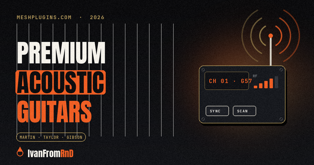 Best premium acoustic guitars - acoustic guitar graphic on dark background