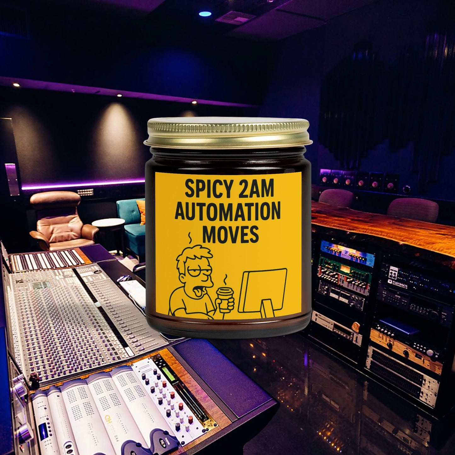 “Spicy 2AM Automation Moves” – Scented Candle
