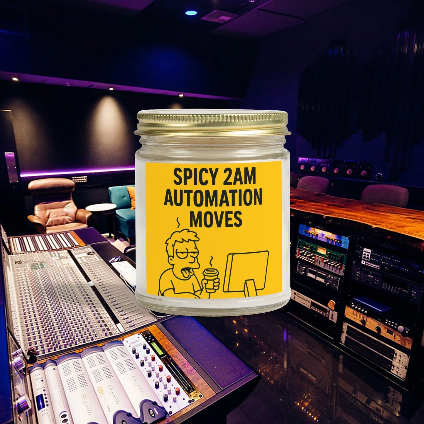 “Spicy 2AM Automation Moves” – Scented Candle