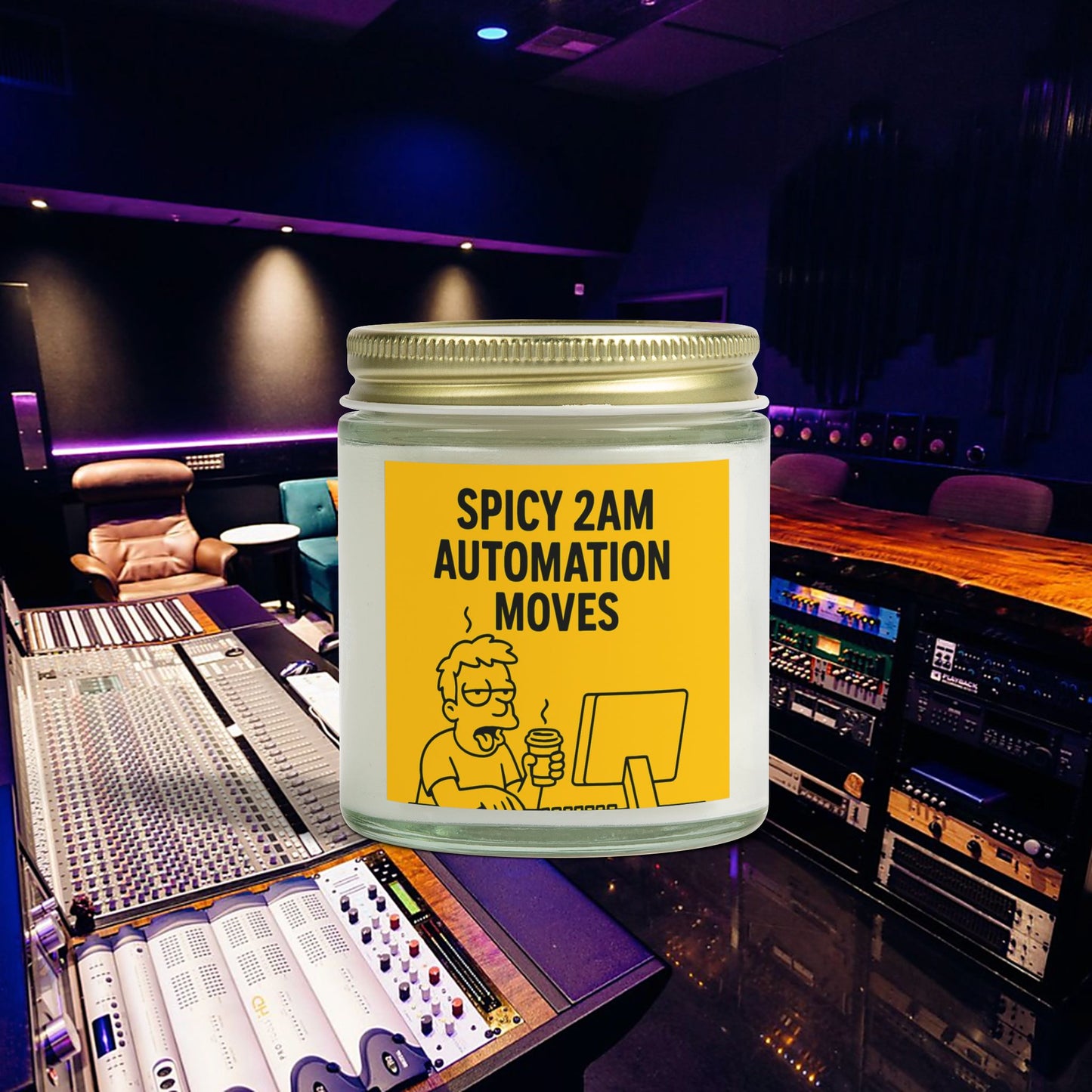“Spicy 2AM Automation Moves” – Scented Candle