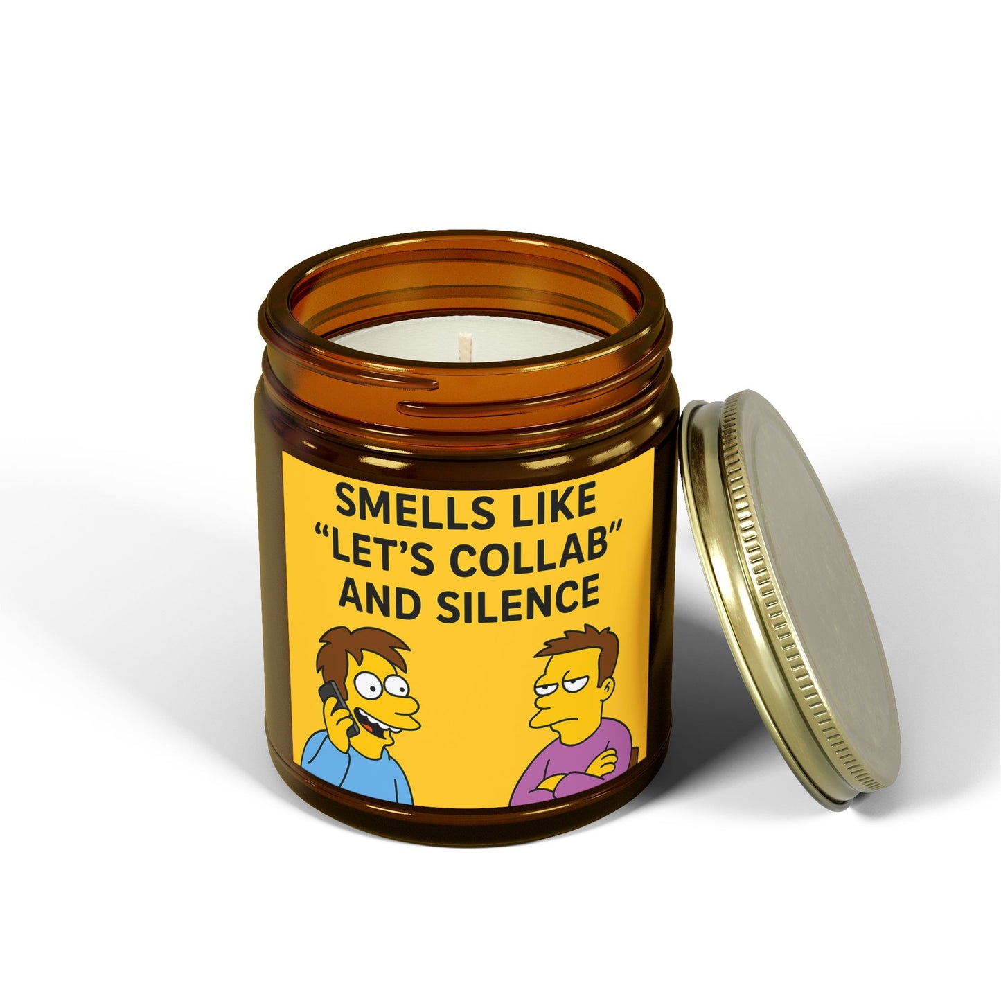 “Smells Like ‘Let’s Collab’ and Silence” – Scented Candle - Fun Gift for Friends
