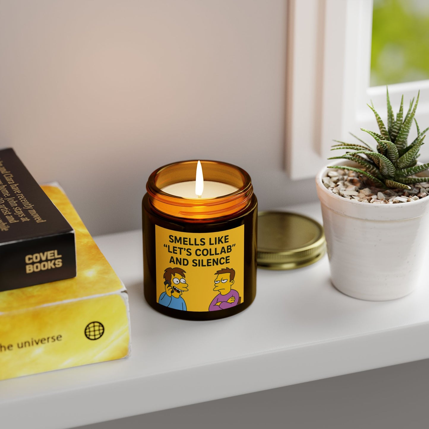 “Smells Like ‘Let’s Collab’ and Silence” – Scented Candle - Fun Gift for Friends