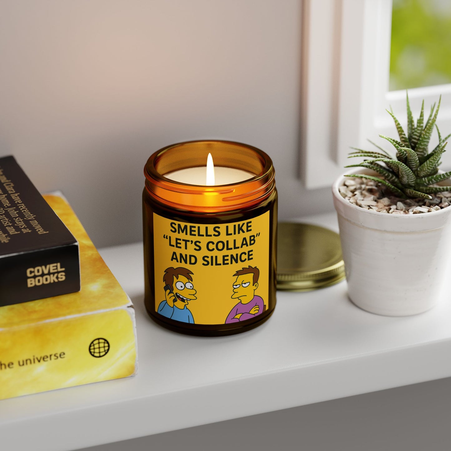 “Smells Like ‘Let’s Collab’ and Silence” – Scented Candle - Fun Gift for Friends