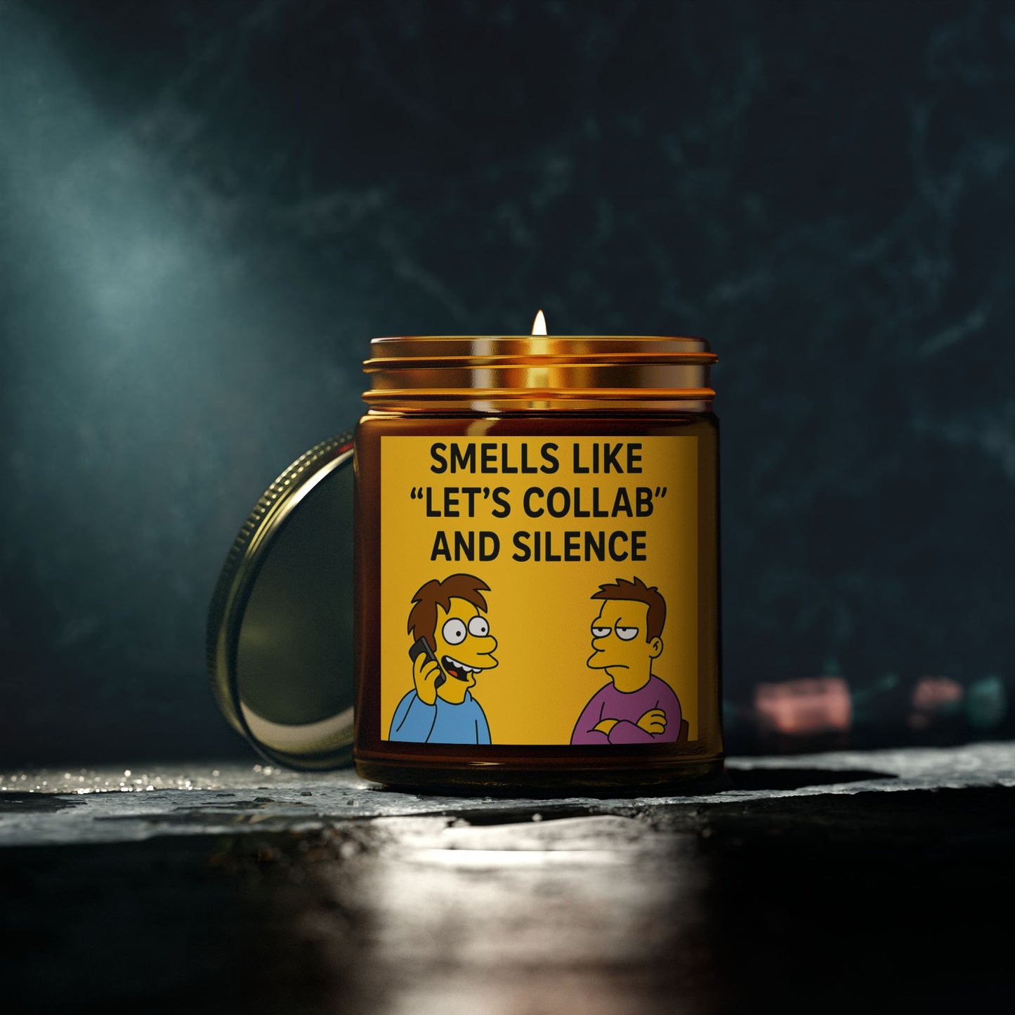 “Smells Like ‘Let’s Collab’ and Silence” – Scented Candle - Fun Gift for Friends