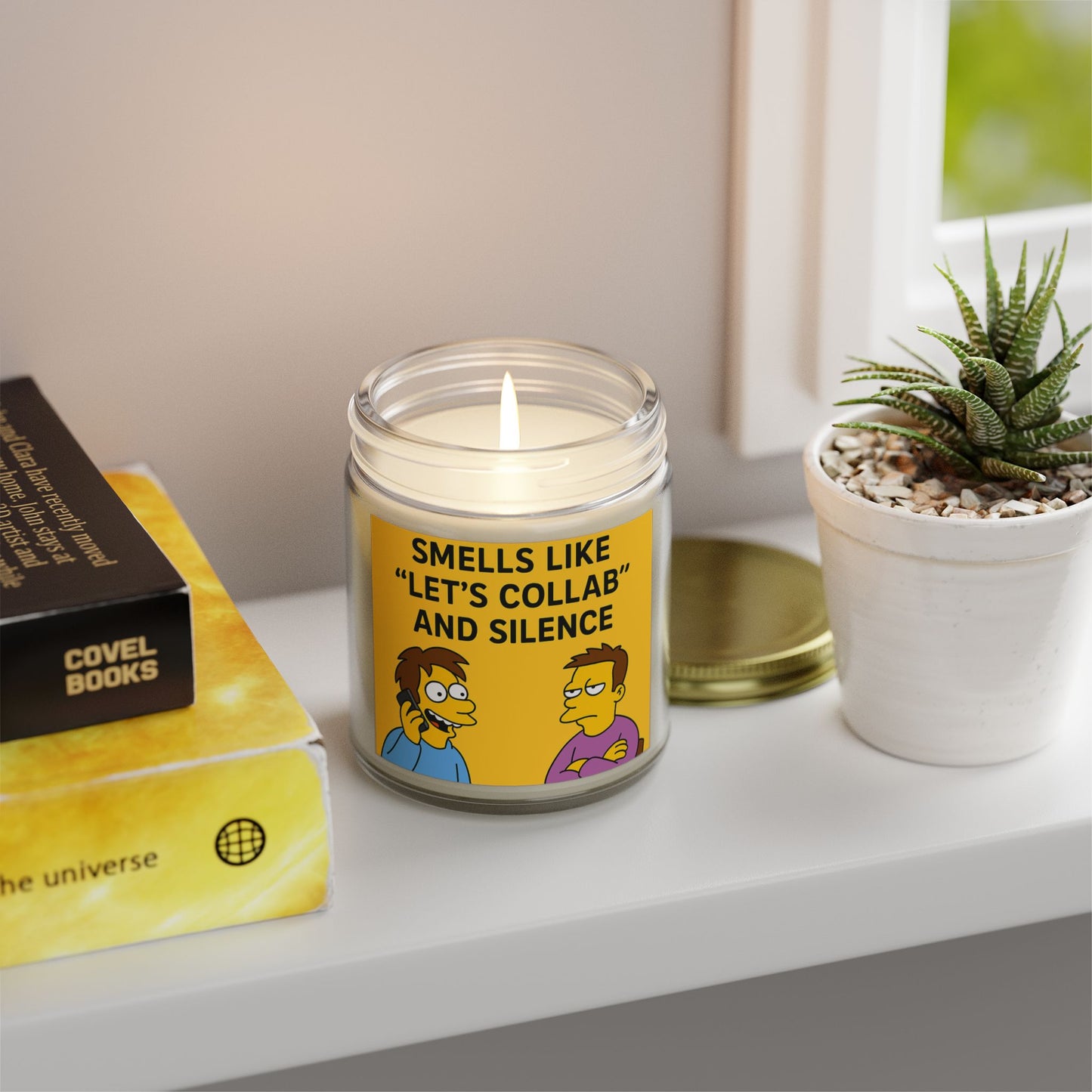 “Smells Like ‘Let’s Collab’ and Silence” – Scented Candle - Fun Gift for Friends