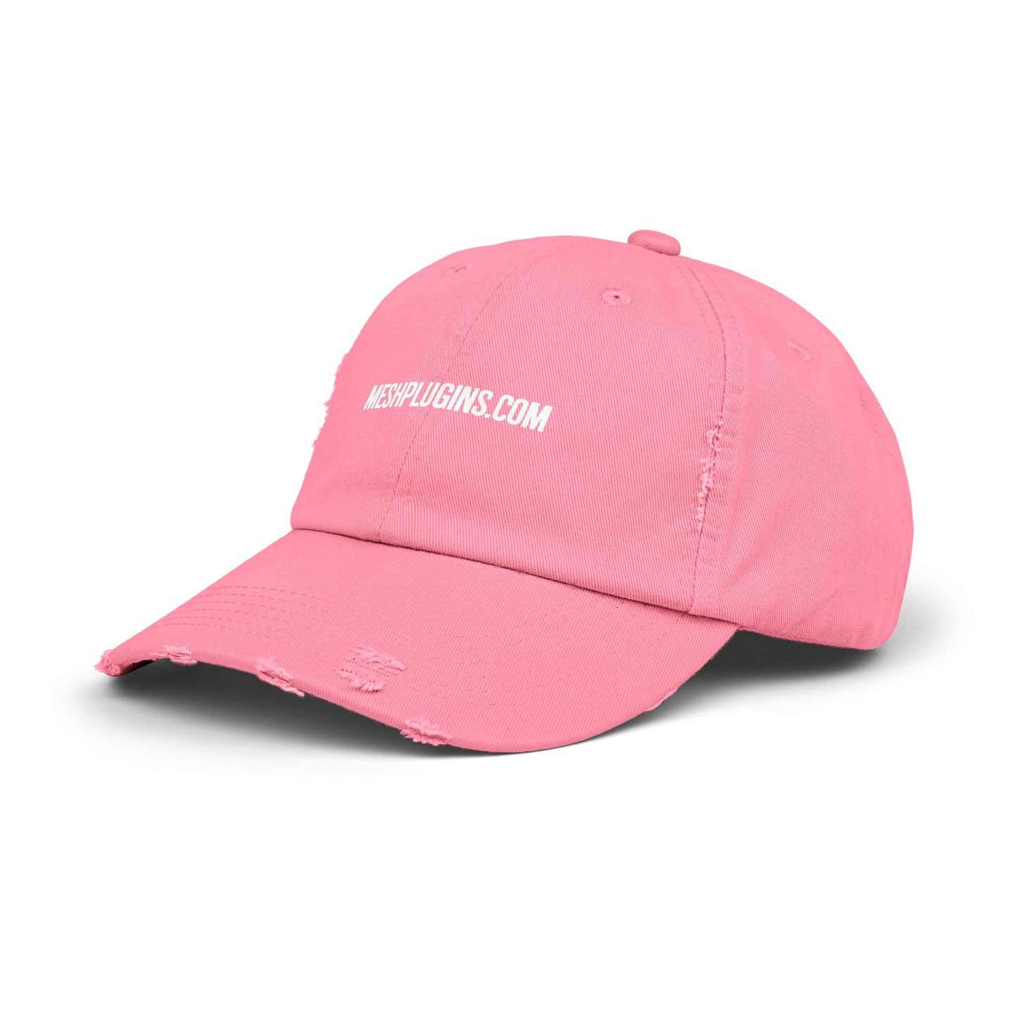 MeshPlugins.com Unisex Distressed Cap | 100% Cotton Twill Adjustable Hat