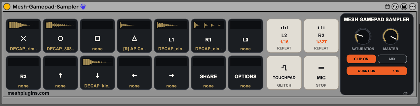 Mesh Gamepad Sampler for Ableton Live – Turn Your Joystick into a Musical Instrument